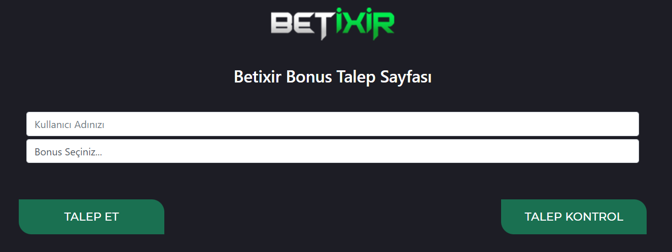 Betixir 50 TL Deneme Bonusu